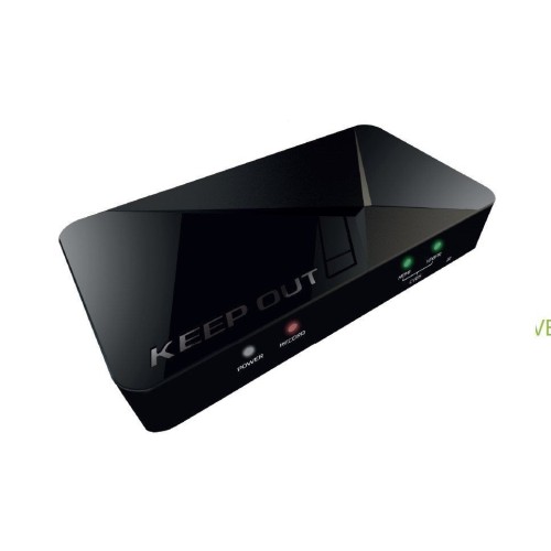 Capturadora de vídeo keep-out hd streaming vídeo capture graba 1080p entrada hdmi y vídeo por componentes usb/sd/microfono