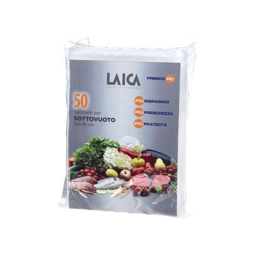 Bolsa para envasar al vacío laica vt3504 20 x 28cm 50 bolsas