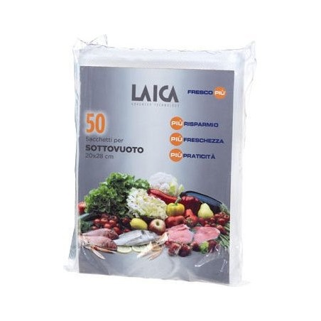 Bolsa para envasar al vacío laica vt3504 20 x 28cm 50 bolsas