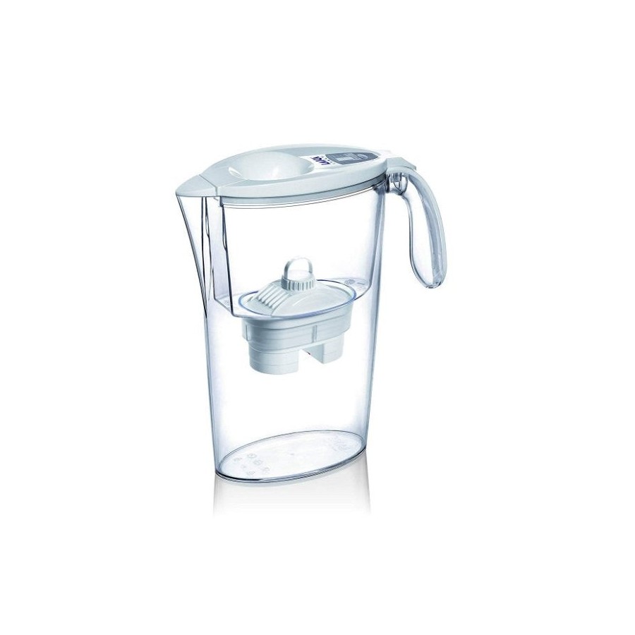 Pack jarra filtrante laica stream line 2.3l blanca jarra + 3 filtros bi-flux