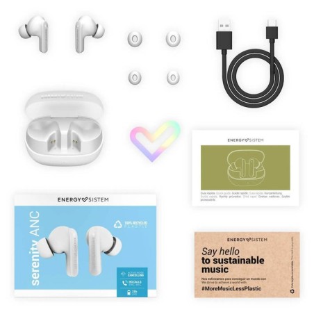 Auriculares energy sistem  serenity anc white tw