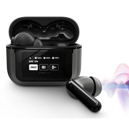 Energy sistem auriculares display anc graphite tw