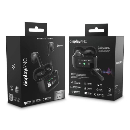 Energy sistem auriculares display anc graphite tw