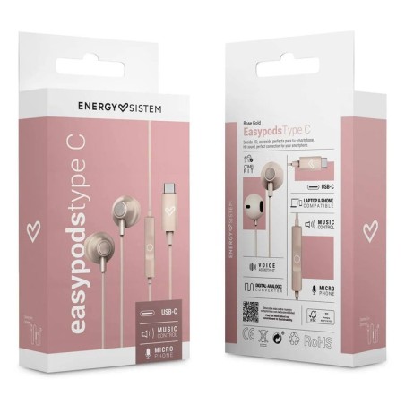 Energy sistem auriculares easypods type c rose