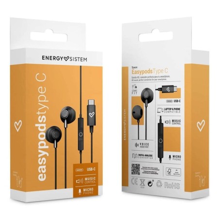 Auriculares  energy sistem  easypods type c space