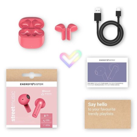 Auriculares energy sistem  streetmusic coral - tw