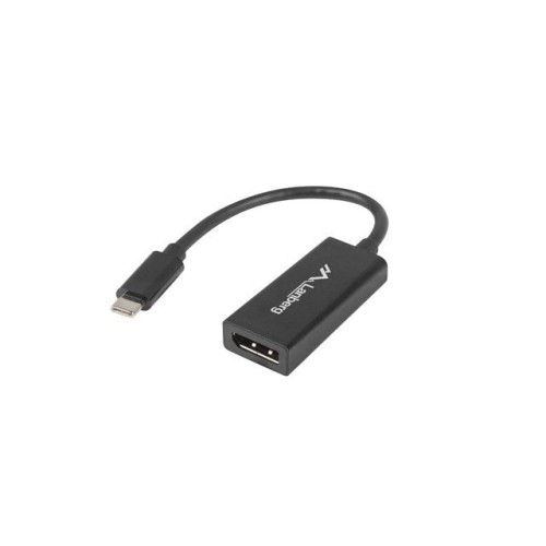 Adaptador lanberg ad-uc-dp-01 conectores usb tipo-c macho a displayport hembra 15cm color negro