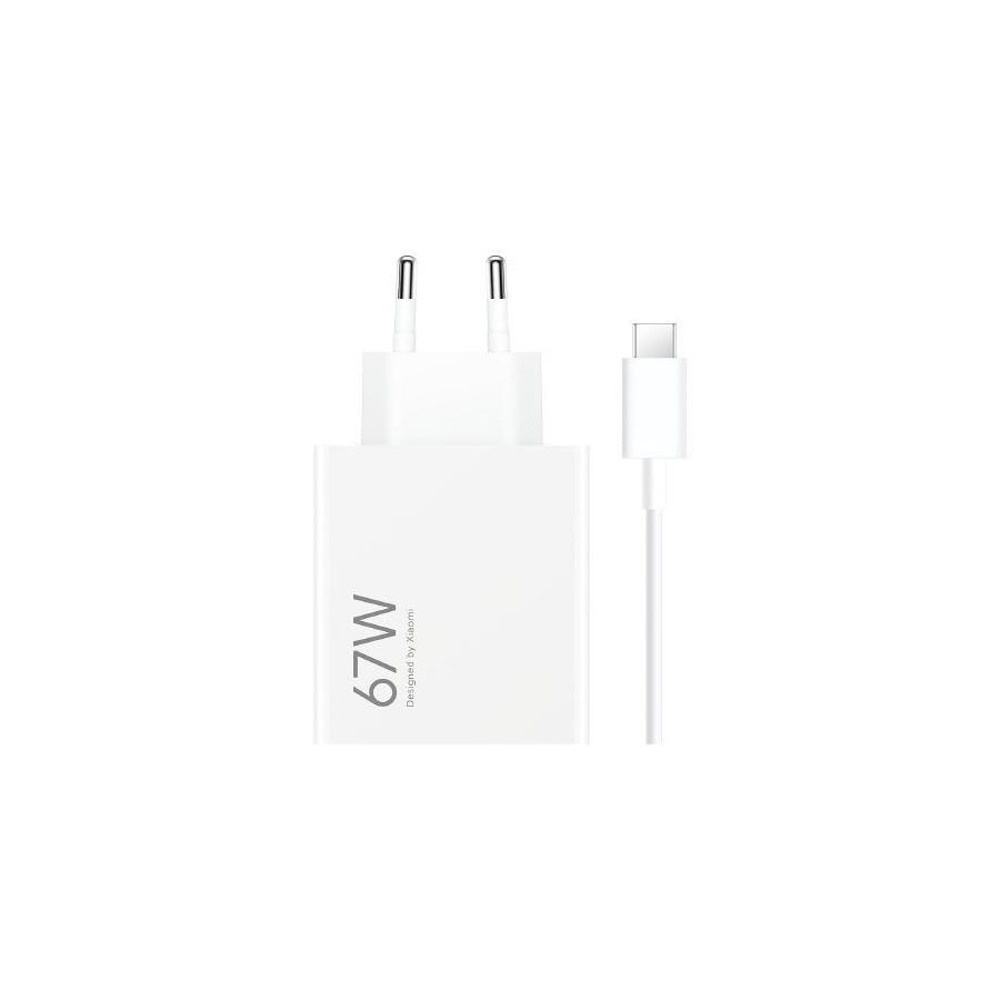 Cargador xiaomi 67w hypercharge combo (type-a) 1xusb + cable usb tipo-c 67w