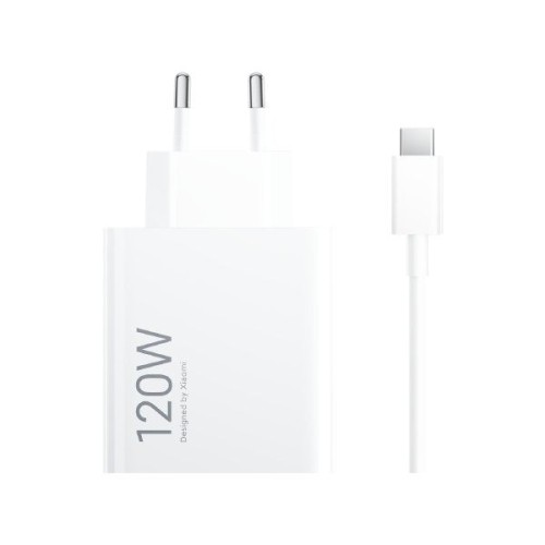 Cargador de pared xiaomi 120w hypercharge combo (type-a) 1xusb + cable usb tipo-c 120w