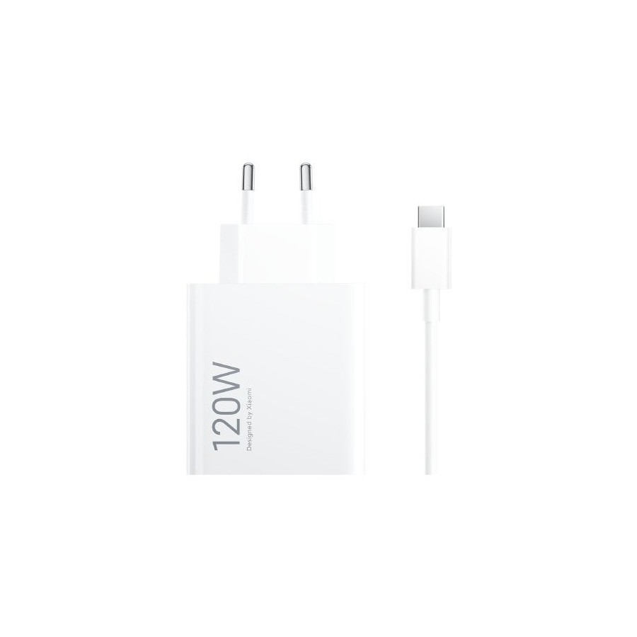 Cargador de pared xiaomi 120w hypercharge combo (type-a) 1xusb + cable usb tipo-c 120w