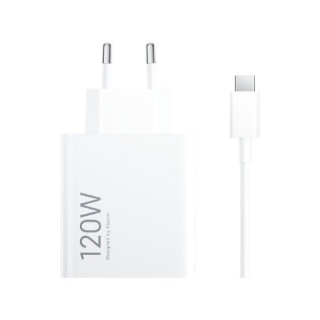 Cargador de pared xiaomi 120w hypercharge combo (type-a) 1xusb + cable usb tipo-c 120w