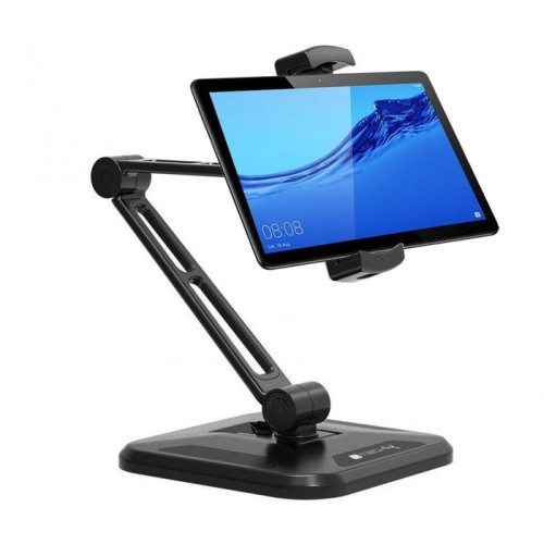 Techly 026371 desk wall support arm for tablet and ipad 4.7-12.9 full-motion black