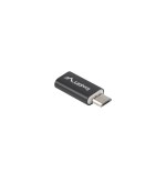 Adaptador lanberg ad-uc-um-01 microusb macho a usb tipo-c hembra color negro