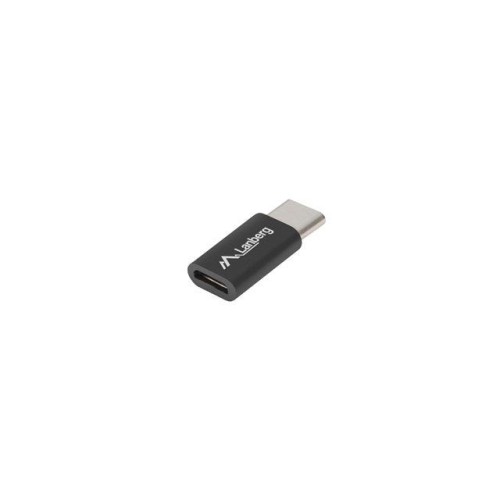 Adaptador lanberg ad-uc-um-02 microusb hembra a usb tipo-c macho color negro
