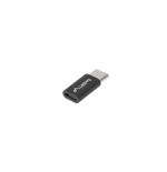 Adaptador lanberg ad-uc-um-02 microusb hembra a usb tipo-c macho color negro