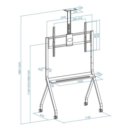 Soporte suelo ruedas "istar" pantallas 55-100"