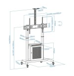 Soporte suelo ruedas "narnia" pantallas 60-100"