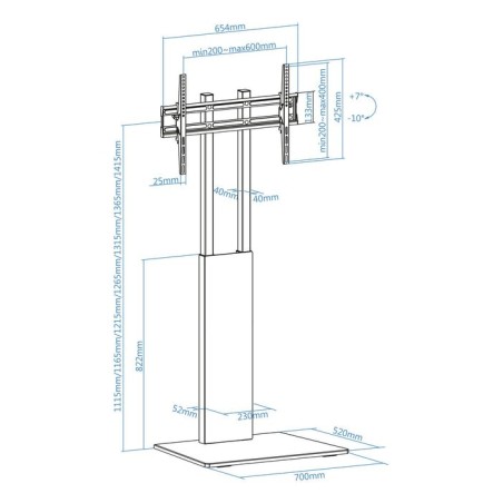 Soporte suelo "mirror" para pantallas 32"-85"