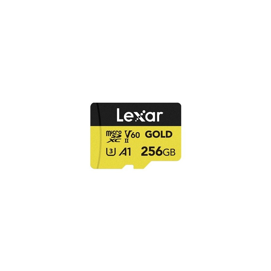 Lexar 256gb microsdxc professional gold uhs-ii a1 c10 u3 v60