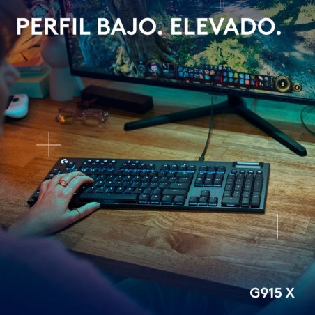Teclado español g915 x wired g kb perp  emea28i-935 negro