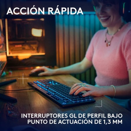 Teclado español g915 x wired g kb perp  emea28i-935 negro
