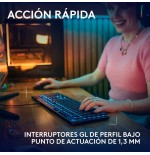 Teclado español g915 x wired g kb perp  emea28i-935 negro