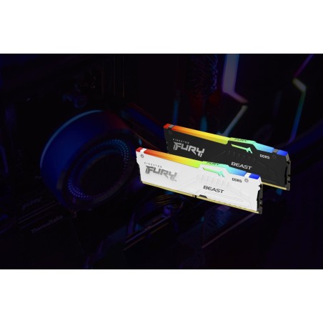 Memoria  cl36 ddr5-6000mt/s de 16 gb para exposición de bestia fury bestia blanca rgb