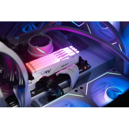 Memoria  cl36 ddr5-6000mt/s de 16 gb para exposición de bestia fury bestia blanca rgb