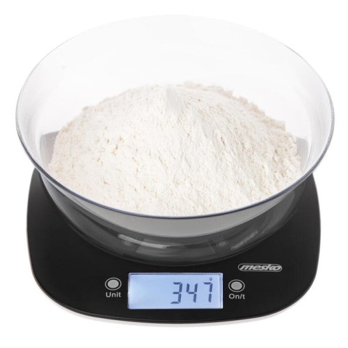 Báscula de cocina mesko ms 3179b con cuenco, negra