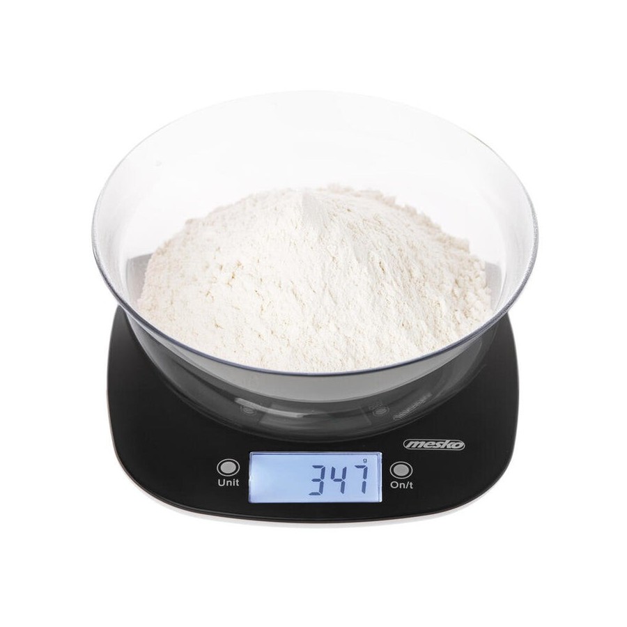 Báscula de cocina mesko ms 3179b con cuenco, negra