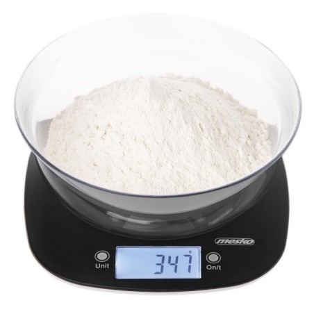 Báscula de cocina mesko ms 3179b con cuenco, negra