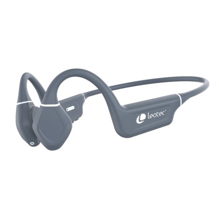 Auriculares inalámbricos deportivos de conducción ósea leotec osea kuri con micrófono bluetooth grises