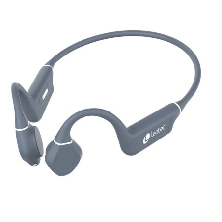 Auriculares inalámbricos deportivos de conducción ósea leotec osea kuri con micrófono bluetooth grises