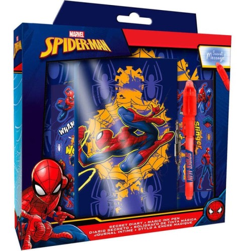 Diario con boligrafo magico spiderman marvel