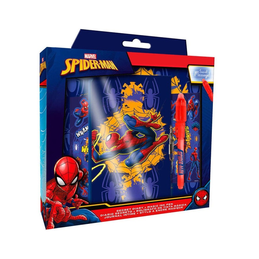 Diario con boligrafo magico spiderman marvel