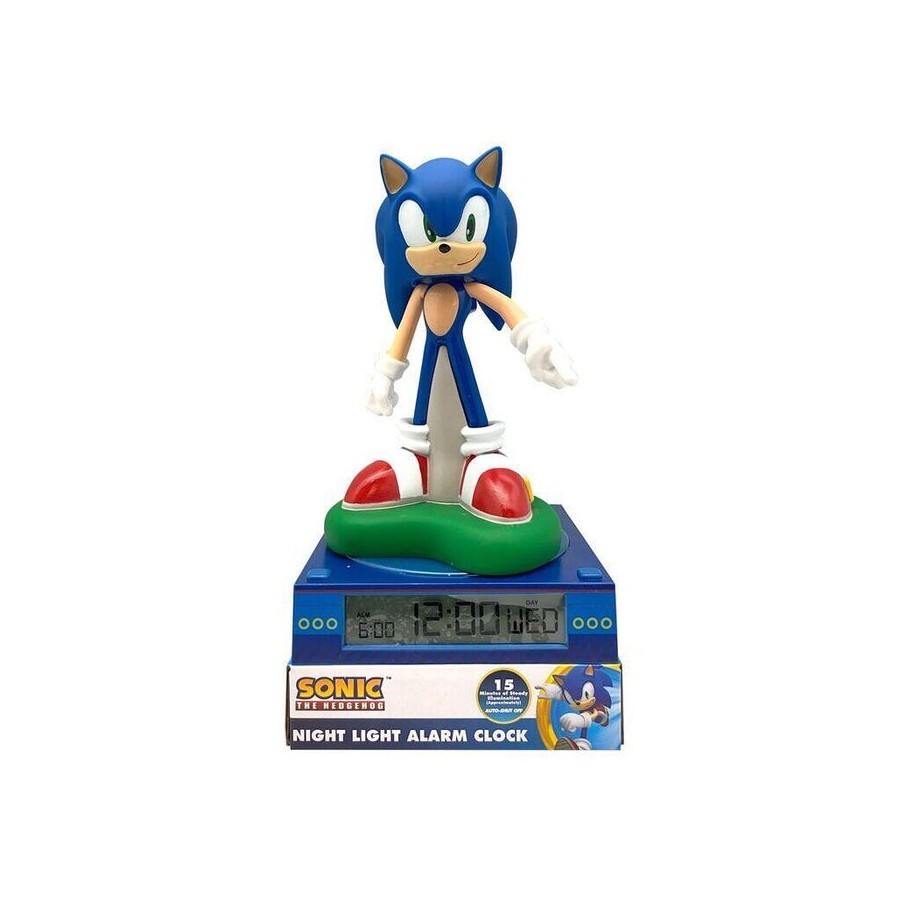 Lampara 3d con despertador sonic the hedgehog