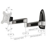 Soporte de pared tronje ar210, 15-2x, max.12kg  61 cm [24]