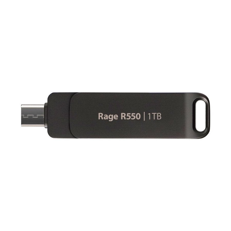 Memoria usb  patriot rage r550 1tb negra, usb-a y usb-c 3.2 gen 1 pe1tr550dsad