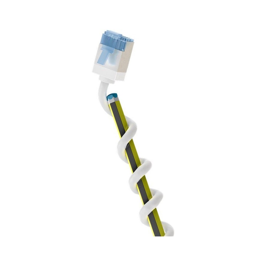Cable cat 6a, u/ftp,  0.15 m, blanco, lszh-tpe  slim delgado goobay