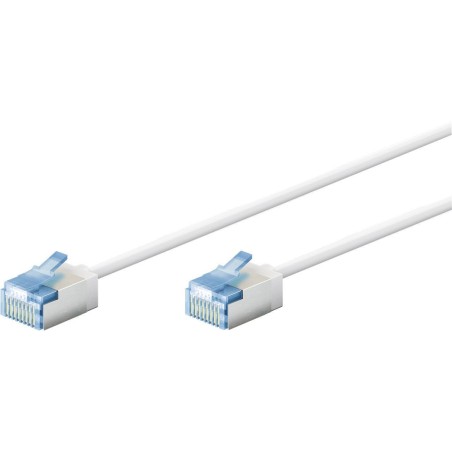 Cable cat 6a, u/ftp,  0.15 m, blanco, lszh-tpe  slim delgado goobay