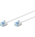 Cable cat 6a, u/ftp,  0.15 m, blanco, lszh-tpe  slim delgado goobay