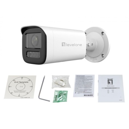 Cámara levelone fcs-5222  bala de seguridad ip interior y exterior 1920 x 1080 pixeles pared