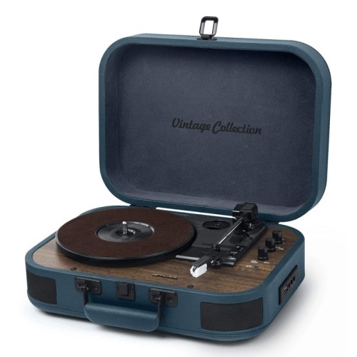 Tocadiscos  muse mt-201 ob blue  con altavoces