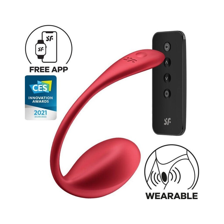 Satisfyer - shiny petal estimulador punto g control remoto rojo app gratuita