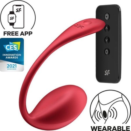 Satisfyer - shiny petal estimulador punto g control remoto rojo app gratuita