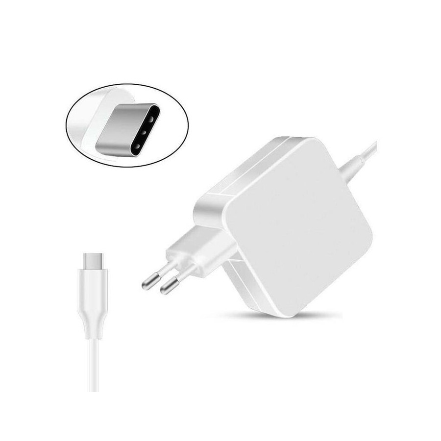 Cargador para portátil apple macbook usb c 87w blanco