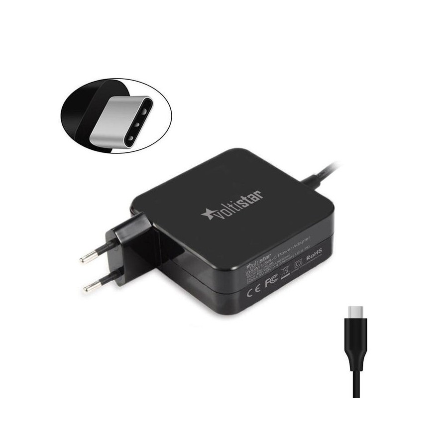 Cargador para portátil apple macbook usb c 96w negro
