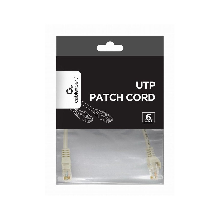 Cable gembird utp cat6 patch cord 0.25 m copper grey