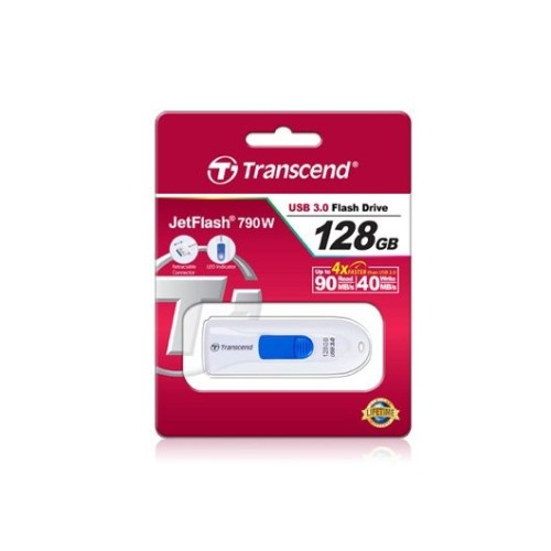 Pendrive transcend 128gb jetflash 790 usb3.0 weiss