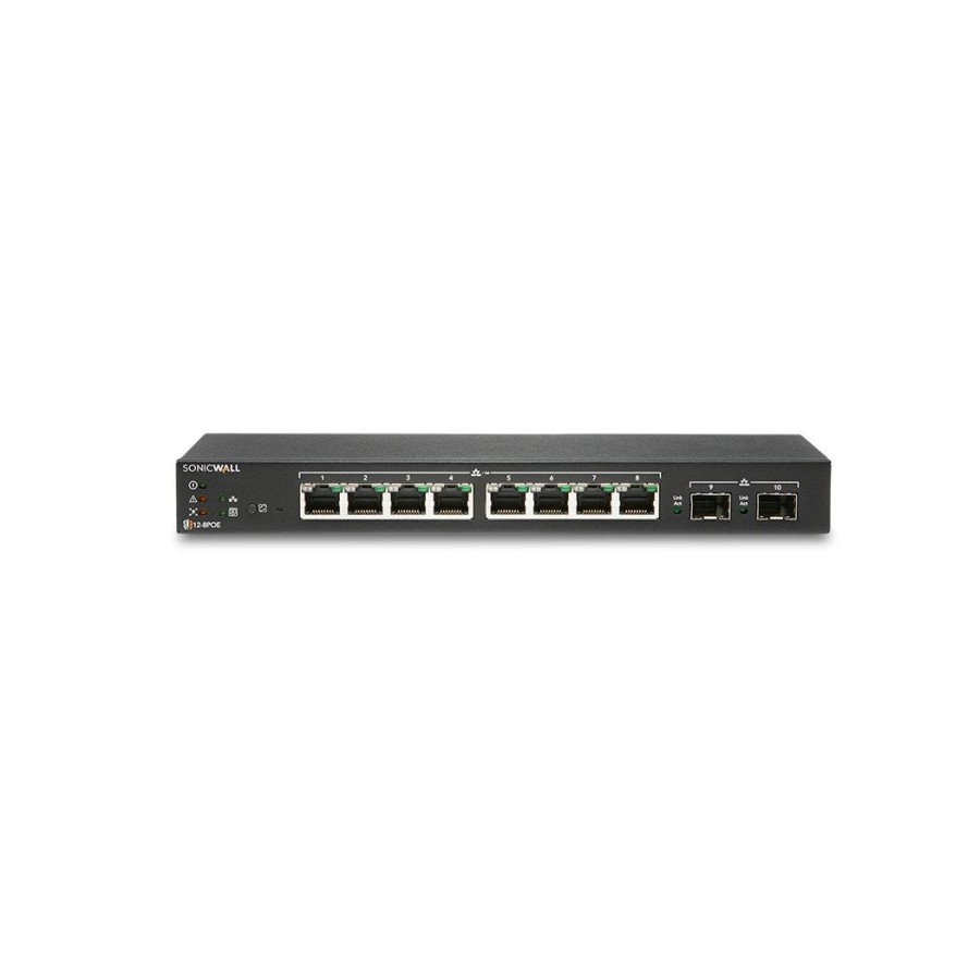 Sonicwall switch sws12-8 conmutador gestionado 8 x 10/100/1000 + 2 x gigabit sfp sobremesa